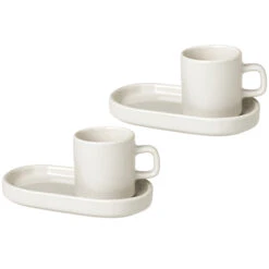 Blomus Pilar Espresso Cup With Saucer 2-pack