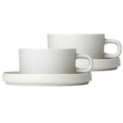Blomus Pilar Mug With Saucer 2-pack