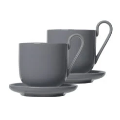 Blomus Ro Coffee Cup With Saucer 2-pack