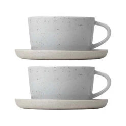 Blomus Sablo Coffee Cup With Saucer 2-pack