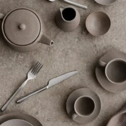 Blomus Kumi Stoneware Coffee Cups With Saucers (Set Of 2) -Blomus Sales Store blomus kumi stoneware group