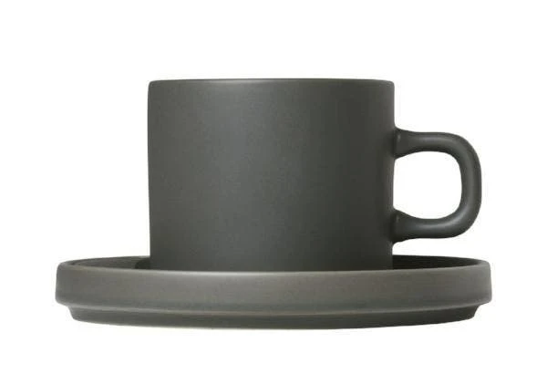 Blomus Pilar Coffee Cups With Saucers (Set Of 2) 2 Blomus Pilar Coffee Cups With Saucers (Set Of 2) - Image 2