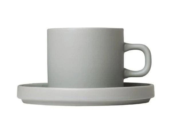 Blomus Pilar Coffee Cups With Saucers (Set Of 2) 1 Blomus Pilar Coffee Cups With Saucers (Set Of 2)