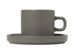 Blomus Pilar Coffee Cups With Saucers (Set Of 2) 8 Blomus Pilar Coffee Cups With Saucers (Set Of 2) -Blomus Sales Store blomus mio coffee cups with saucers set of 2 pewter