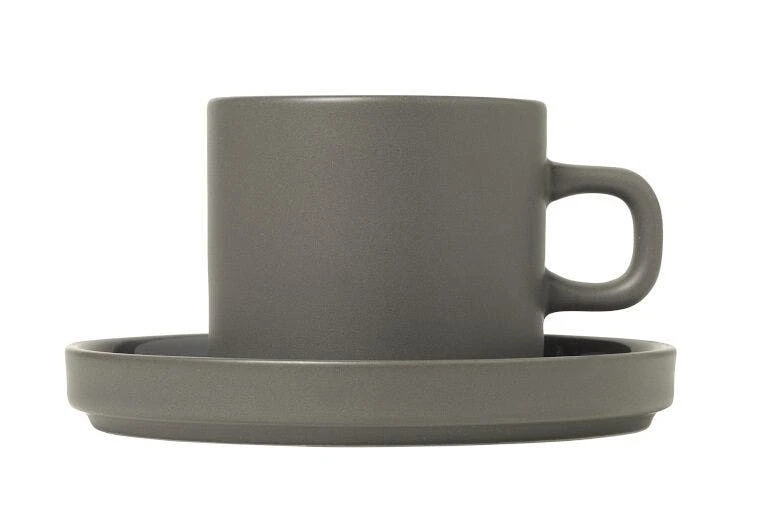 Blomus Pilar Coffee Cups With Saucers (Set Of 2) 4 Blomus Pilar Coffee Cups With Saucers (Set Of 2) - Image 4
