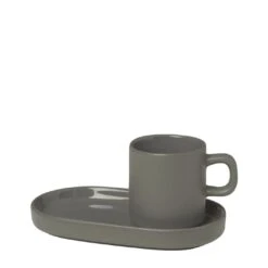Blomus Pilar Espresso Mug With Tray Set -Blomus Sales Store blomus mio espresso mug with saucer pewter