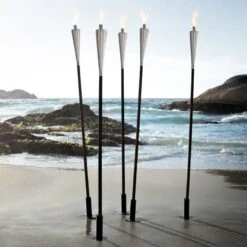 Blomus Orchos Torch With Beechwood Stake, Cone Style -Blomus Sales Store blomus orchos torch with beachwood stake cone style 3