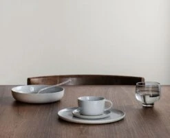 Blomus Sablo Ceramic Coffee Cups & Saucers (Set Of 2) -Blomus Sales Store blomus sablo ceramic coffee cups saucers 1