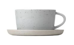 Blomus Sablo Ceramic Coffee Cups & Saucers (Set Of 2)