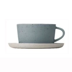 Blomus Sablo Ceramic Coffee Cups & Saucers (Set Of 2) -Blomus Sales Store blomus sablo ceramic coffee cups saucers stone
