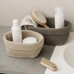 Blomus Tela Crochet Storage Basket Set -Blomus Sales Store blomus tela crochet storage basket set 2 1